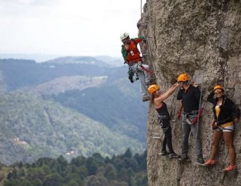 practica rapel en mineral del chico